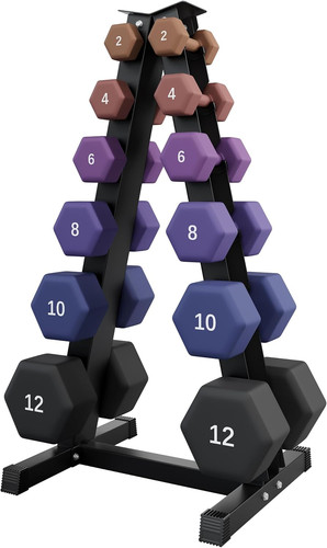 Tier frame dumbbell rack - a-frame,