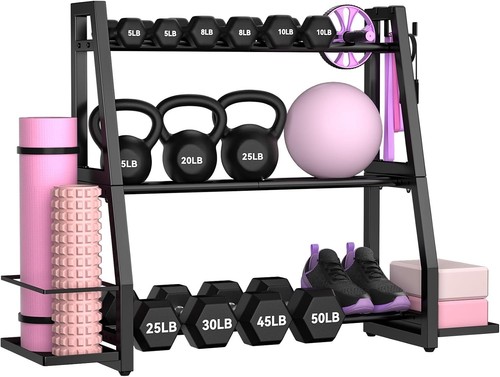 Dumbbell rack with - with, side