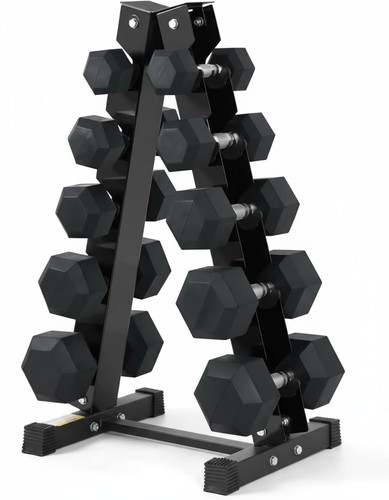 Hex dumbbell tier - 5, rack