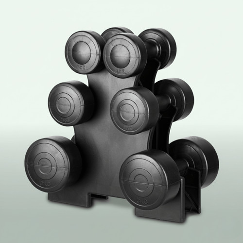 Dumbbells set with storage - dumbbells,