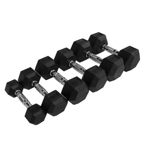 Hex dumbbells cast iron - cast,