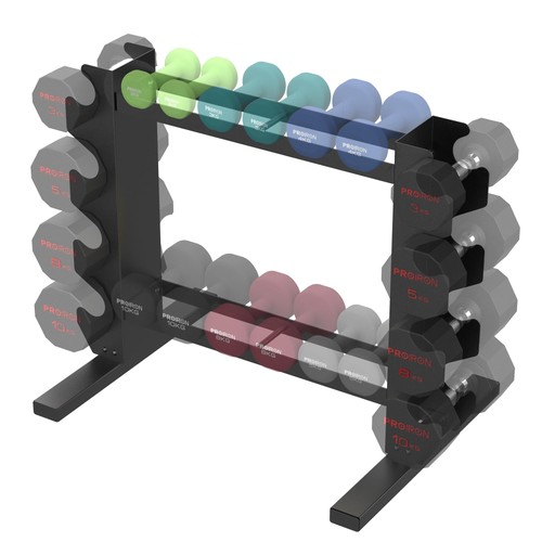 Compact dumbbell rack - dumbbell, stabel